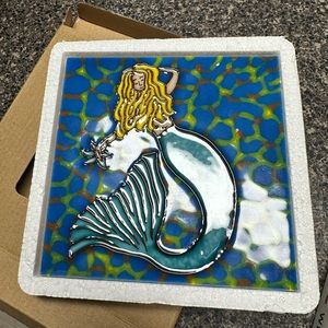 Glass mermaid tile/wall